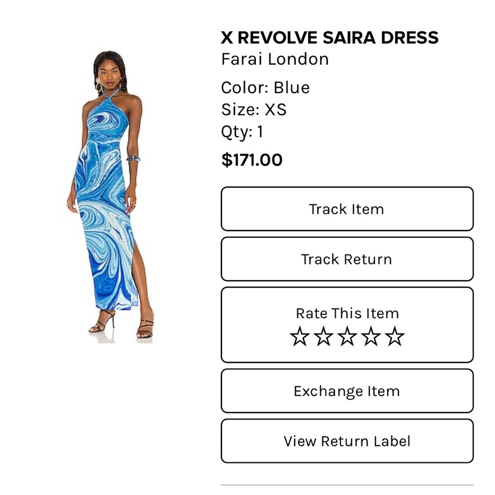 Revolve dress worn twice! Farai London